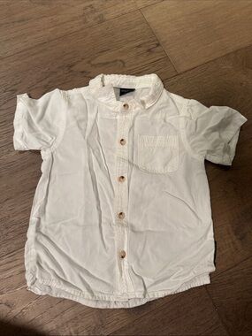 Little Bipsy White Short-Sleeve Button-Down Shirt